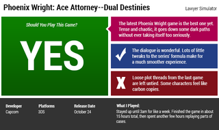 Illustration for article titled Phoenix Wright: Ace Attorney - Dual Destinies: The Kotaku Review